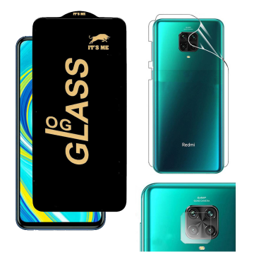 Redmi Note 9 Pro 360¬∞ Clear Kit: OG Glass + Back Jelly Camera Guard