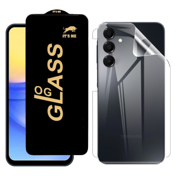 Samsung A16 Protection Pack: OG Glass + Clear Back Jelly Film