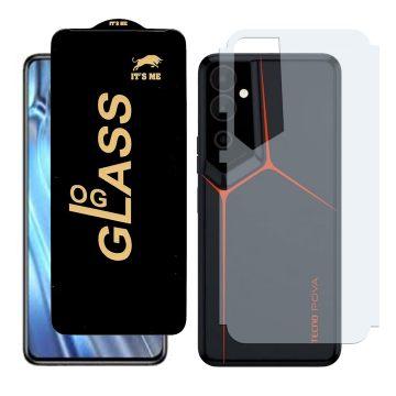Tecno Pova Neo 2 Combo: OG Glass Screen Protector + Carbon Back Skin