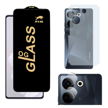 Tecno Camon 20 3-in-1 Kit: OG Glass + Carbon Back Camera Protector