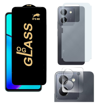 Vivo Y36 3-in-1 Kit: OG Glass + Carbon Back Camera Protector