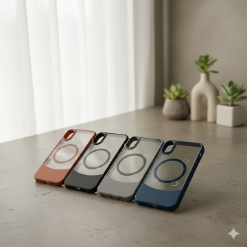 Apple iPhone XS Smoky Matte Acrylic Magsafe Leather Texture Mobile Cover