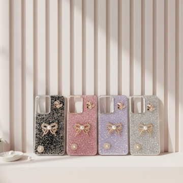 Vivo Y03 Glitter Butterfly Stone Mobile Cover