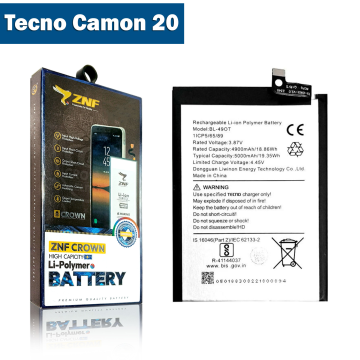 Tecno Camon 20 Battery Replacement - ZNF 5000mAh (BL-49OT)