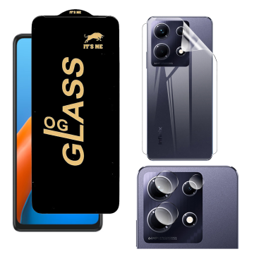 Infinix Note 30 Clear Protection: OG Glass + Back Jelly Camera Lens