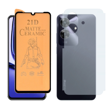 2-in-1 Full Matte Pack for Realme Note 60: Ceramic + Back