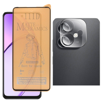 Oppo A3 Matte Glass Protector Ceramic + Back Rear Camera 9H Gorilla Flexible Protectior