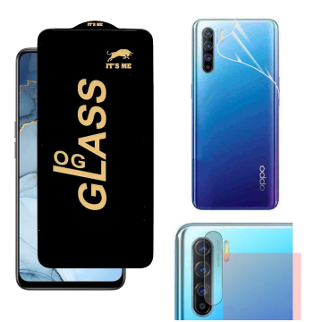 Oppo Reno 3 360¬∞ Clear Kit: OG Glass + Back Jelly Camera Guard