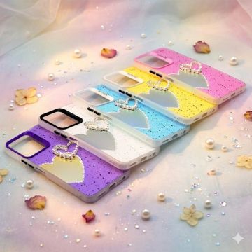 Vivo Y16 Heart Glitter Mobile Cover
