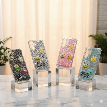 Samsung Galaxy A36 Barbie Fancy Glitter Girls Back Cover Multi Colour Case Stylish Protection
