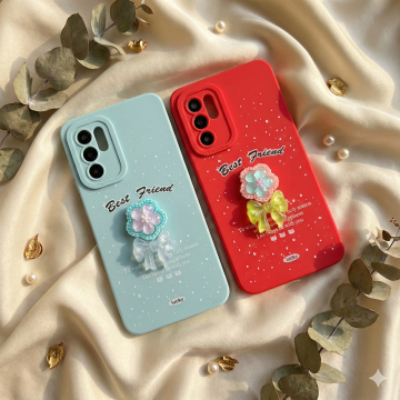 Oppo Reno 6 Glittering Floral Pattern Mobile Cover