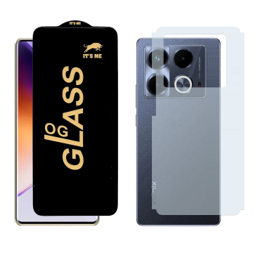 Infinix Note 40 Combo: OG Glass Screen Protector + Carbon Back Skin