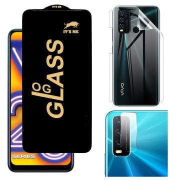 Vivo Y20i 360¬∞ Clear Kit: OG Glass + Back Jelly Camera Guard