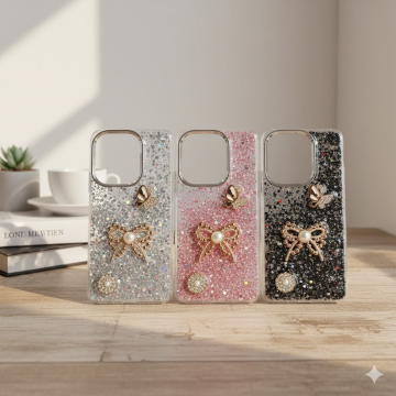 Tecno Camon 20 Pro Glitter Butterfly Stone Mobile Cover