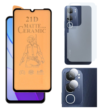 3-in-1 360 Bundle for Vivo Y19s Pro: Ceramic + Matte Camera