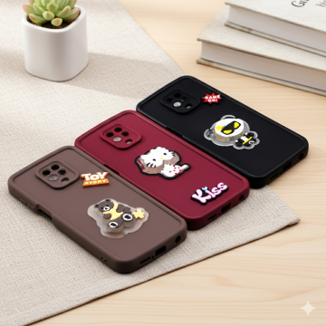 Xiaomi Redmi Note 9s Cute Kitty Blinking Lights Soft Mobile Cover