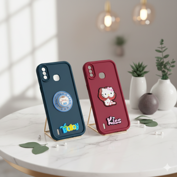 Infinix Smart 4 Cute Kitty Blinking Lights Cover