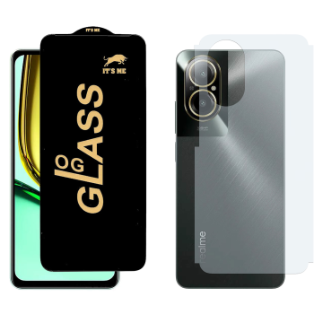 Realme C67 Combo: OG Glass Screen Protector + Carbon Back Skin