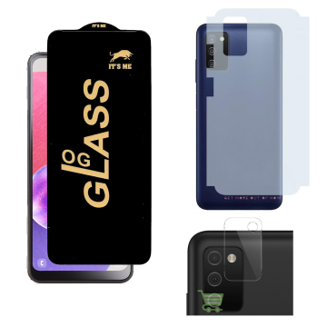 Samsung A03s 3-in-1 Kit: OG Glass + Carbon Back Camera Protector