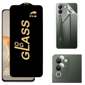 Vivo V29e 360¬∞ Clear Kit: OG Glass + Back Jelly Camera Guard