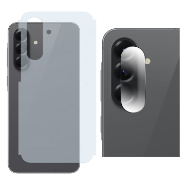 Samsung A56 Back Protector Carbon Fiber Matte Soft Skin Sheet + Rear Camera 9H Gorilla Flexible Protectior For Galaxy