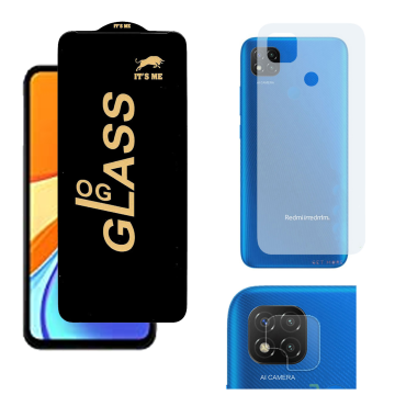 Redmi 9C 3-in-1 Kit: OG Glass + Carbon Back Camera Protector
