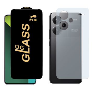 Redmi Note 13 Pro Combo: OG Glass Screen Protector + Carbon Back Skin