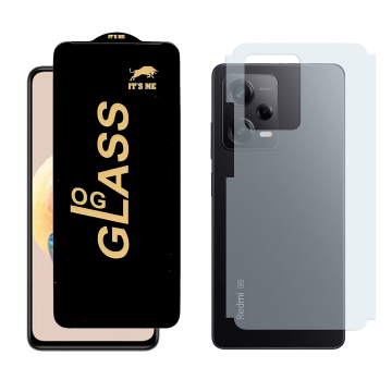 Redmi Note 12 Pro Combo: OG Glass Screen Protector + Carbon Back Skin