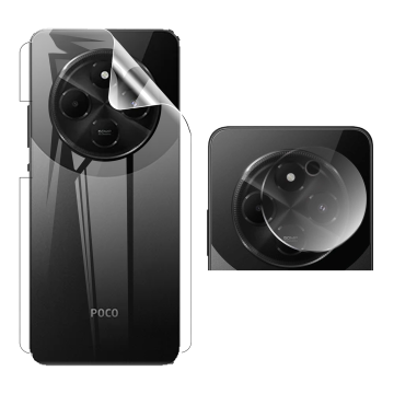 Poco C75 Clear Back Kit: Jelly Film + Camera Lens Protector