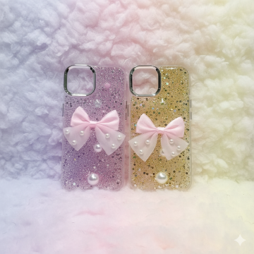 Apple iPhone 13 Glitter Ribbon Bow Mobile Cover