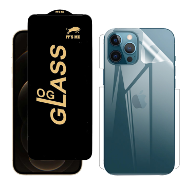 iPhone 12 Pro Clear Bundle: OG Glass + Back Hydrogel Film