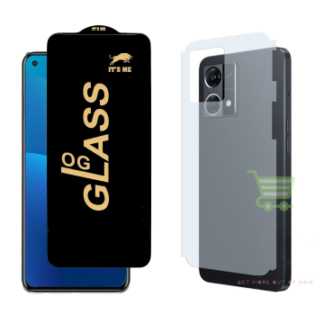Oppo F21 Pro 4G Combo: OG Glass Screen Protector + Carbon Back Skin