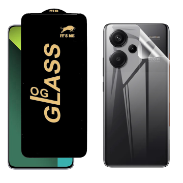 Redmi Note 13 Pro Protection Pack: OG Glass + Clear Back Jelly Film