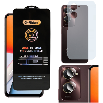 Vivo Y18 3-in-1 Kit: OG Glass + Carbon Back Camera Protector