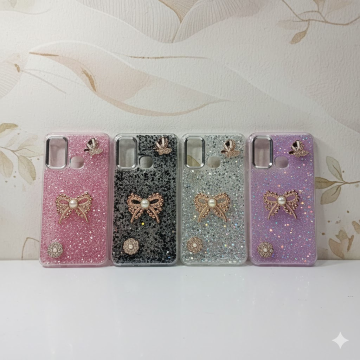 Tecno Spark 5 Glitter Butterfly Stone Mobile Cover