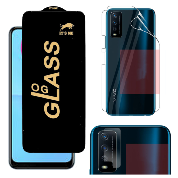 Vivo Y12s 360¬∞ Clear Kit: OG Glass + Back Jelly Camera Guard