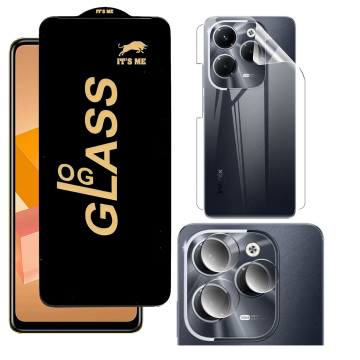 Infinix Hot 40 Pro Clear 360: OG Glass + Back Jelly Camera Film