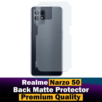 Realme Narzo 50 Back Protector Carbon Fiber Matte Soft Skin Sheet