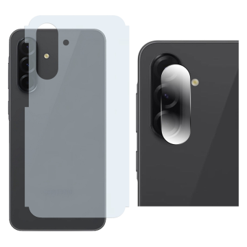 Samsung A26 Back Protector Carbon Fiber Matte Soft Skin Sheet + Rear Camera 9H Gorilla Flexible Protectior For Galaxy