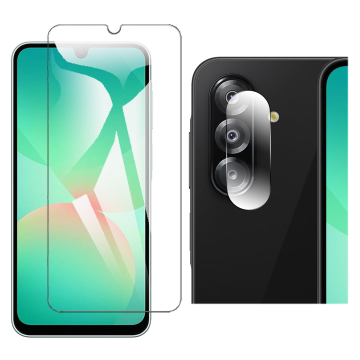 Samsung A26 Glass Protector Polish Screen Tempered + Back Rear Camera 9H Gorilla Flexible Protectior For Galaxy