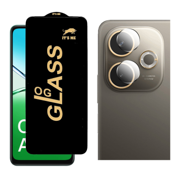 Oppo A5 2025 OG Glass Protector HD Plus Premium Quality + Back Rear Camera 9H Gorilla Flexible