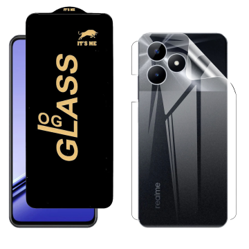 Realme Note 50 Protection Pack: OG Glass + Clear Back Jelly Film