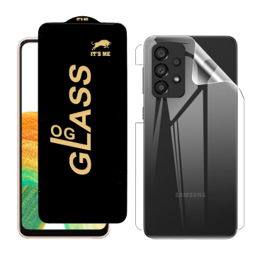 Samsung A33 5G Protection Pack: OG Glass + Clear Back Jelly Film