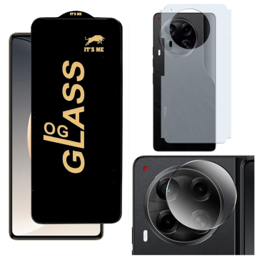 Tecno Camon 30 3-in-1 Kit: OG Glass + Carbon Back Camera Protector