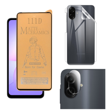 3-in-1 360 Bundle for Samsung A07: Ceramic + Jelly Camera