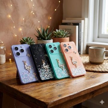 Tecno Spark 20C Glitter Flower Fancy Case