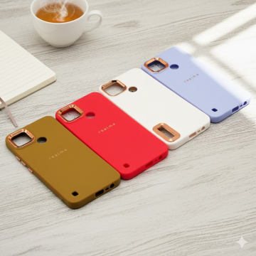 Realme C21Y Multicolour Soft Golden Camera Case Mobile Cover