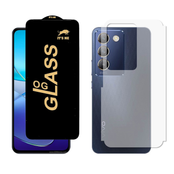 Vivo Y100 4G Combo: OG Glass Screen Protector + Carbon Back Skin