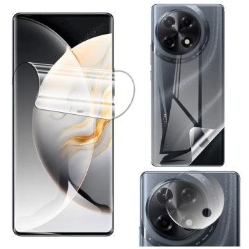 Tecno Camon 30s Front & Back Clear Jelly Protector Soft Film Protection Hydrogel + Rear Camera 9H Gorilla Flexible Protectior