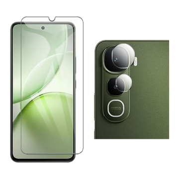 Vivo Y400 Glass Protector Polish Screen Tempered + Back Rear Camera 9H Gorilla Flexible